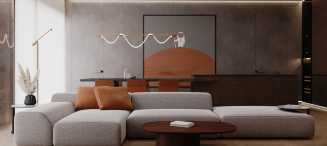 «1 Jewel Box». Living room. Minimalism