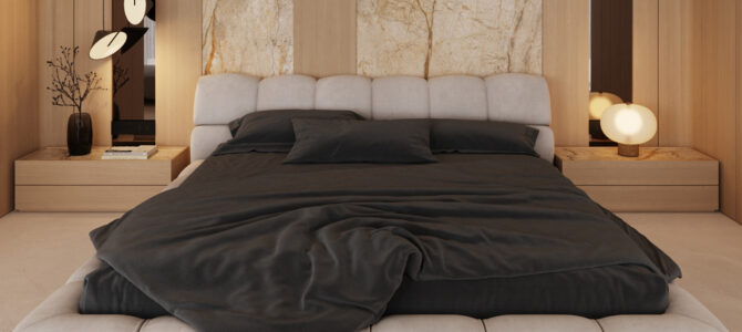 «Good wood». Master bedroom in minimalism style