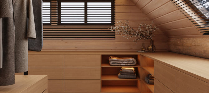 «Good wood». Wardrobe in minimalism style