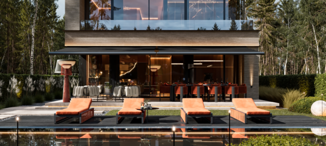 «Ivory House». House in high-tech style